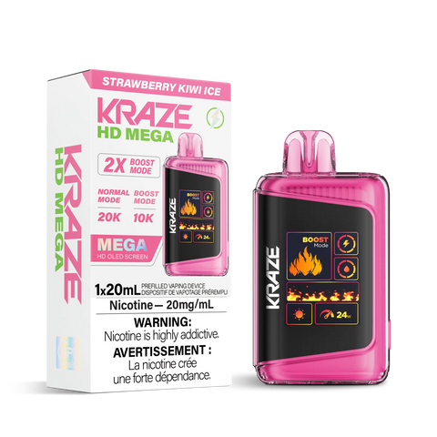 Kraze HD Mega 20k | Vape Cloud Canada Pacific Smoke 20mg ON Tax / Strawberry Kiwi Ice 41.99 Vape Cloud