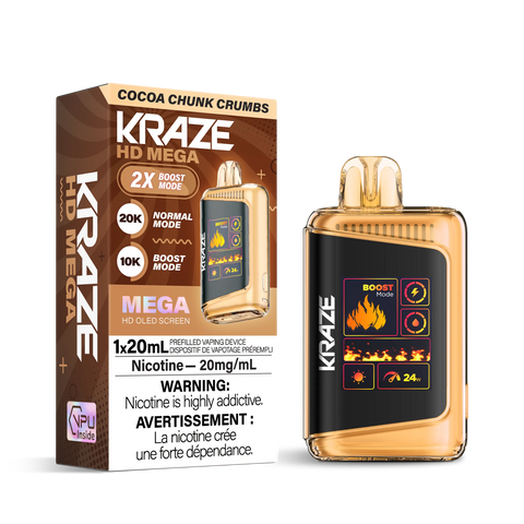 Kraze HD Mega 20k | Vape Cloud Canada Pacific Smoke 20mg ON Tax / Cocoa Chunk Crumbs 41.99 Vape Cloud
