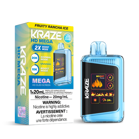 Kraze HD Mega 20k | Vape Cloud Canada Pacific Smoke 20mg ON Tax / Fruity Rancha Ice 41.99 Vape Cloud