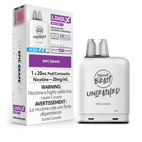 Level X 15k Pods *ONLINE ONLY CLEARANCE* Pacific Smoke 20mg / Epic Grape Iced 12.99 Vape Cloud