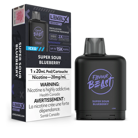 Level X Boost & Drip'n 15k Pods *ONLINE ONLY CLEARANCE* Pacific Smoke 20mg / Super Sour Blueberry Iced 12.99 Vape Cloud
