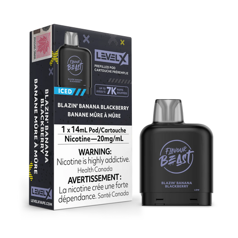 Level X 7k - Flavour Beast & Drip'n Premium *ONLINE ONLY CLEARANCE* Pacific Smoke 20mg / Blazin’ Banana Blackberry / Flavour Beast U 11.99 Vape Cloud