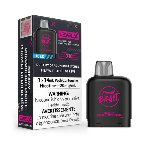 Level X 7k - Flavour Beast & Drip'n Premium *ONLINE ONLY CLEARANCE* Pacific Smoke 20mg / Dreamy Dragonfruit Lychee Iced / Flavour Be 11.99 Vape Cloud