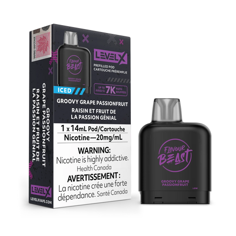 Level X 7k - Flavour Beast & Drip'n Premium *ONLINE ONLY CLEARANCE* Pacific Smoke 20mg Flavour Beast / Groovy Grape Passionfruit Ice 11.99 Vape Cloud