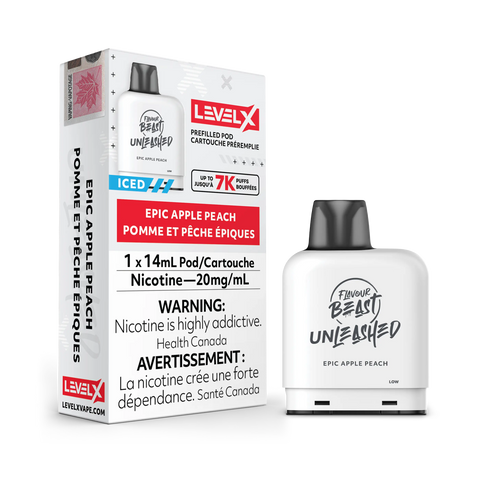 Level X 7k - Flavour Beast & Drip'n Premium *ONLINE ONLY CLEARANCE* Pacific Smoke 20mg Unleashed / Epic Apple Peach Iced 11.99 Vape Cloud