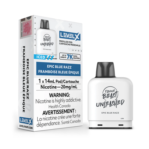 Level X 7k - Flavour Beast & Drip'n Premium *ONLINE ONLY CLEARANCE* Pacific Smoke 20mg Unleashed / Epic Blue Razz Iced 11.99 Vape Cloud