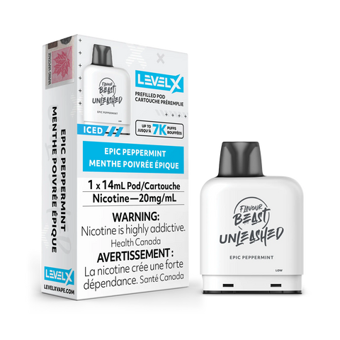 Level X 7k - Flavour Beast & Drip'n Premium *ONLINE ONLY CLEARANCE* Pacific Smoke 20mg Unleashed / Epic Peppermint Iced 11.99 Vape Cloud
