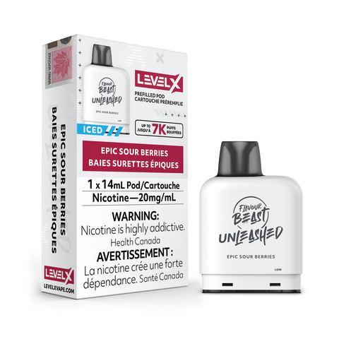 Level X 7k - Flavour Beast & Drip'n Premium *ONLINE ONLY CLEARANCE* Pacific Smoke 20mg Unleashed / Epic Sour Berries Iced 11.99 Vape Cloud