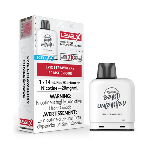 Level X 7k - Flavour Beast & Drip'n Premium *ONLINE ONLY CLEARANCE* Pacific Smoke 20mg Unleashed / Epic Strawberry Iced 11.99 Vape Cloud