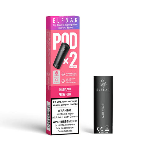 Elf Bar 4In1 Pod System | Vape Cloud Canada Smoke Arsenal 20mg ON Tax / Mad Peach 14.99 Vape Cloud