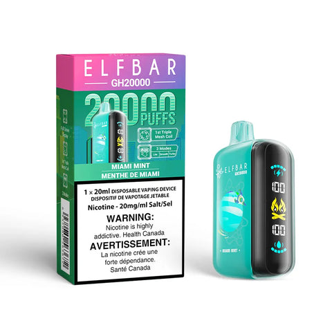 Elf Bar GH20K - Vape Cloud Canada Smoke Arsenal 20mg ON Tax / Miami Mint 39.99 Vape Cloud