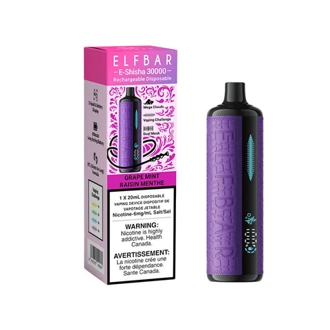 Elf Bar E-Shisha Disposable | Vape Cloud Canada Smoke Arsenal Grape Mint 38.99  Vape Cloud