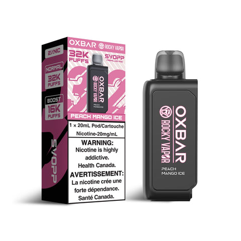 OxBar X Rocky Vapor - Svopp 32k | Vape Cloud Canada Nimbus Distro 20mg ON Tax / Peach Mango Ice 33.99 Vape Cloud