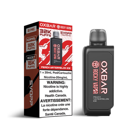 OxBar X Rocky Vapor - Svopp 32k | Vape Cloud Canada Nimbus Distro 20mg ON Tax / Peach Watermelon Ice 33.99 Vape Cloud
