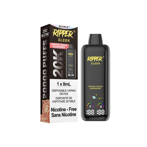 Ripper SLEEK (Zero Nic) | Vape Cloud Canada GCore Poppin' Peach Raspberry 25.99  Vape Cloud