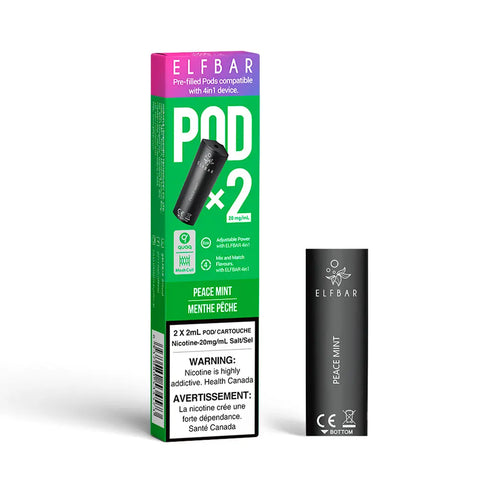 Elf Bar 4In1 Pod System | Vape Cloud Canada Smoke Arsenal 20mg ON Tax / Peace Mint 14.99 Vape Cloud