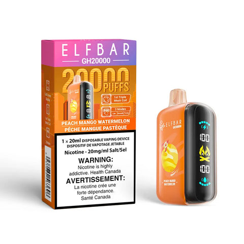 Elf Bar GH20K - Vape Cloud Canada Smoke Arsenal 20mg ON Tax / Peach Mango Watermelon 39.99 Vape Cloud