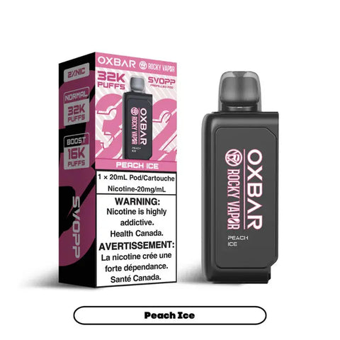 OxBar X Rocky Vapor - Svopp 32k - Peach ice | Vape Cloud Canada Nimbus Distro Vape Cloud