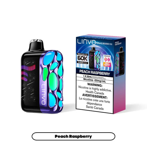 Linvo Rave 60K Pro Disposable | Vape Cloud Canada Nimbus Distro Peach Raspberry 41.99 Vape Cloud