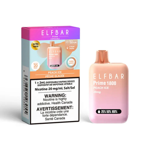 ELF Bar Prime 1800 Disposable Vape | Vape Cloud Canada Smoke Arsenal Peach-Ice 16.99 Vape Cloud
