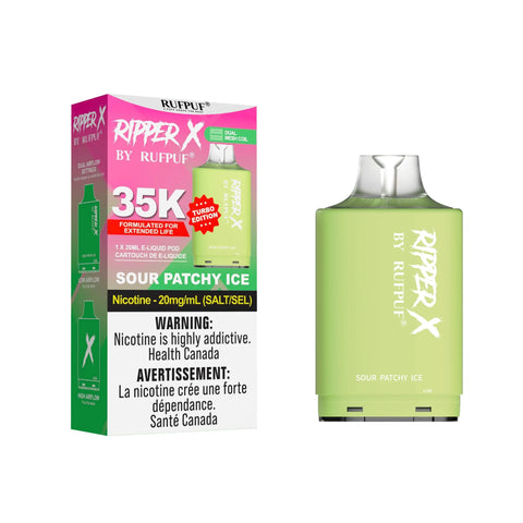RIPPER X 35K Pods - 20mg GCore Sour-Patchy-Ice 30.99 Vape Cloud