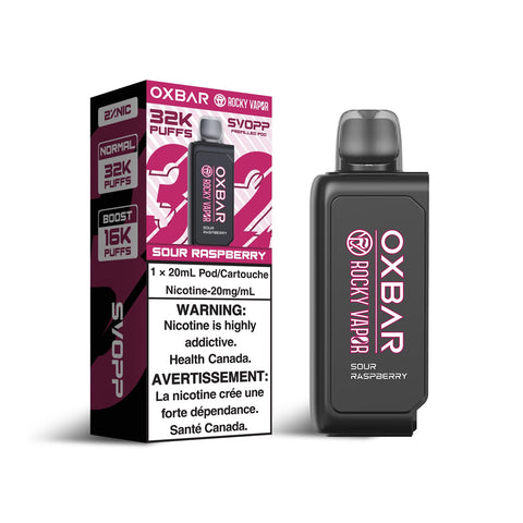 OxBar X Rocky Vapor - Svopp 32k | Vape Cloud Canada Nimbus Distro 20mg ON Tax / Sour Raspberry 33.99 Vape Cloud