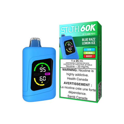 STLTH 60K Disposable Blue Razz Lemon Ice Valor Vape Cloud