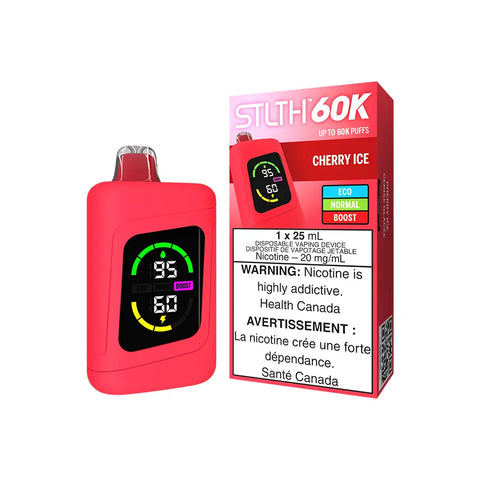 STLTH 60K Disposable Cherry ice Valor Vape Cloud