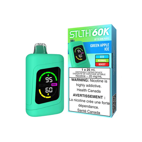 STLTH 60K Disposable Green Apple Ice Valor Vape Cloud