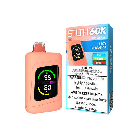 STLTH 60K Disposable Juicy Peach Ice Valor Vape Cloud