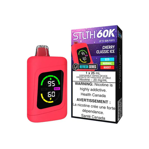STLTH 60K Disposable | Vape Cloud Canada Valor 20mg-ON-Tax-REFRESH-SERIES-CHERRY-CLASSIC-ICE 43.99 Vape Cloud