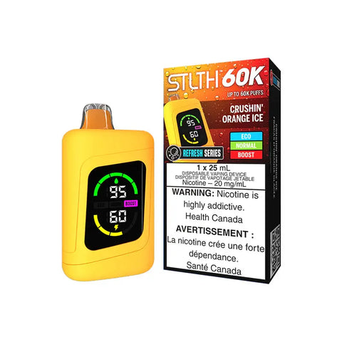 STLTH 60K Disposable | Vape Cloud Canada Valor 20mg-ON-Tax-REFRESH-SERIES-CRUSHIN-ORANGE-ICE 43.99 Vape Cloud
