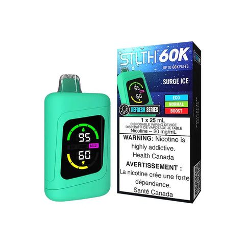 STLTH 60K Disposable | Vape Cloud Canada Valor 20mg-ON-Tax-REFRESH-SERIES-SURGE-ICE 43.99 Vape Cloud