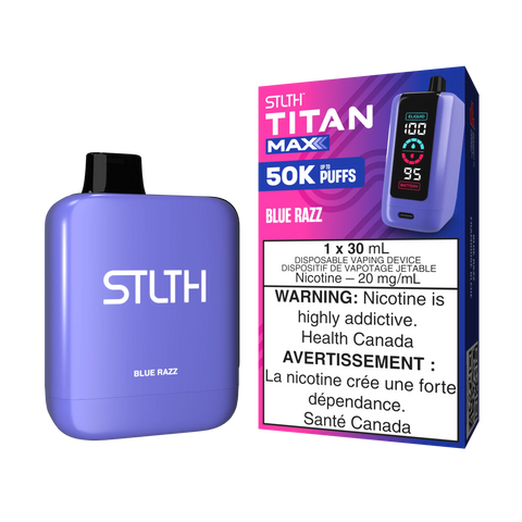 STLTH - Titan Max | Vape Cloud Canada Valor 20mg-ON-Tax-Blue-Razz 44.99  Vape Cloud