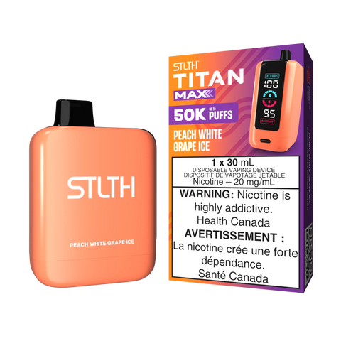 STLTH - Titan Max | Vape Cloud Canada Valor 20mg-ON-Tax-Peach-White-Grape-Ice 44.99  Vape Cloud