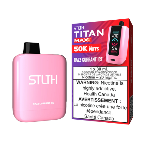 STLTH - Titan Max | Vape Cloud Canada Valor 20mg-ON-Tax-Razz-Currant-Ice 44.99  Vape Cloud
