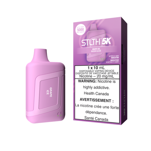 STLTH 5k Disposable | Vape Cloud Canada Valor 20mg / Grape Ice 24.99 Vape Cloud