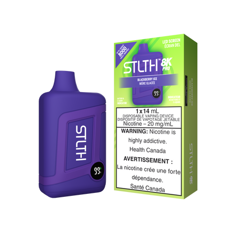 STLTH 8k Pro *ONLINE ONLY CLEARANCE* Valor 20mg / Blackberry Ice 24.99 Vape Cloud