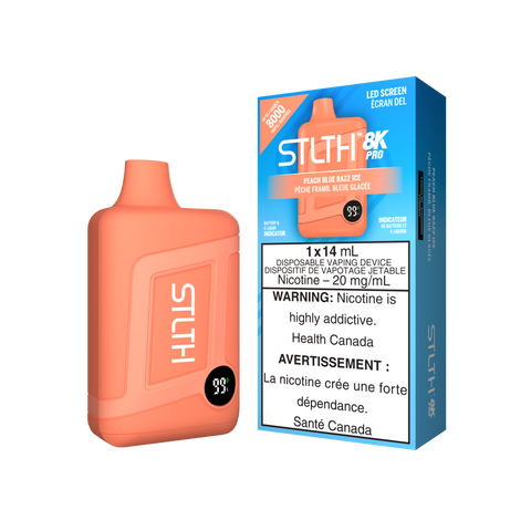 STLTH 8k Pro *ONLINE ONLY CLEARANCE* Valor 12mg / Peach Blue Razz Ice 24.99 Vape Cloud