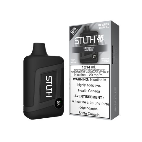 STLTH 8k Pro *ONLINE ONLY CLEARANCE* Valor 20mg / Rich Tobacco 24.99 Vape Cloud