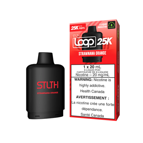 STLTH - Loop 25k | Vape Cloud Canada Valor 20mg ON Tax / Strawnana Orange 31.75 Vape Cloud