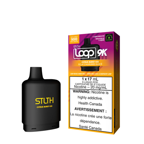 STLTH Loop 9k *ONLINE ONLY CLEARANCE* Valor 20mg / Citrus Burst Ice 15.99 Vape Cloud