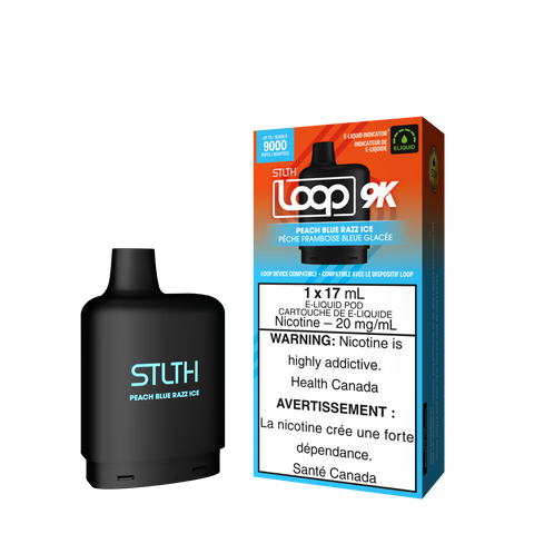STLTH Loop 9k *ONLINE ONLY CLEARANCE* Valor 20mg / Peach Blue Razz Ice 15.99 Vape Cloud