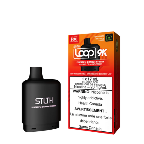STLTH Loop 9k *ONLINE ONLY CLEARANCE* Valor 20mg / Pineapple Orange Cherry 15.99 Vape Cloud