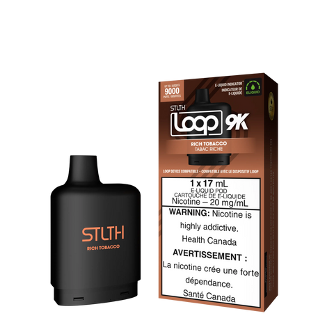 STLTH Loop 9k *ONLINE ONLY CLEARANCE* Valor 20mg / Rich Tobacco 15.99 Vape Cloud