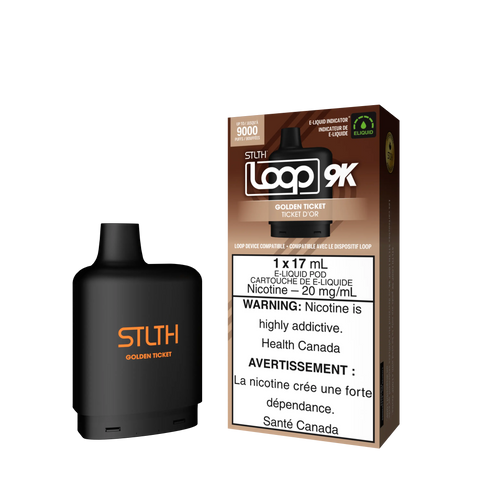 STLTH Loop 9k *ONLINE ONLY CLEARANCE* Valor 20mg / Golden Ticket 15.99 Vape Cloud