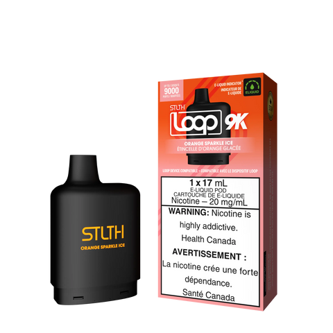 STLTH Loop 9k *ONLINE ONLY CLEARANCE* Valor 20mg / Orange Sparkle Ice 15.99 Vape Cloud