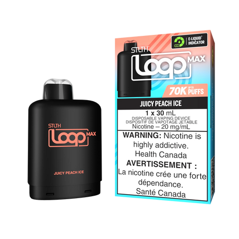 STLTH Loop Max Pods | Vape Cloud Canada Valor 20mg ON Tax / Juicy Peach Ice 37.99 Vape Cloud