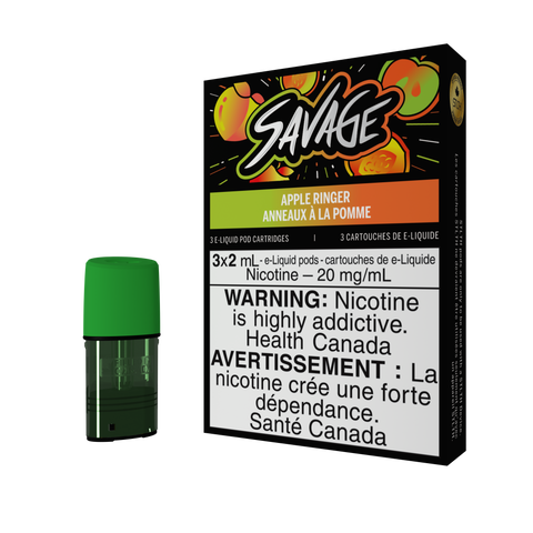 STLTH PODS - Fruitbae - Savage - Hope - Naked - Monster -Japello’s *ONLINE ONLY CLEARANCE* - Vape Cloud STLTH Savage Pods - Apple Ringer