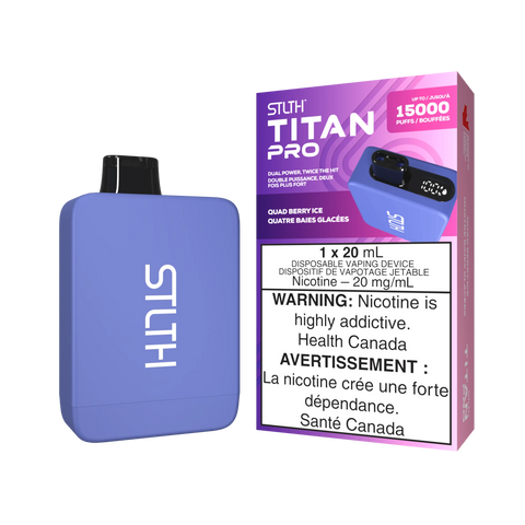 STLTH - Titan Pro | Vape Cloud Canada Valor 20mg ON Tax / Quad Berry Ice 39.99 Vape Cloud